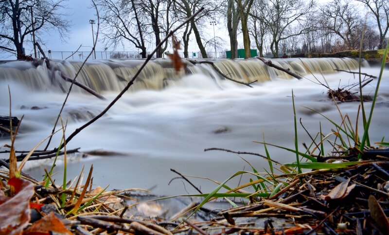 Waterfall in Park — Brown