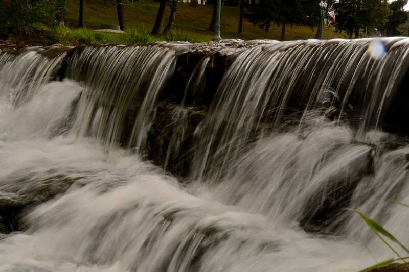 Waterfall in Park — Green