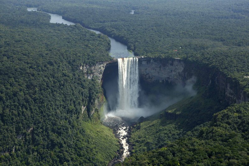 Waterfall in Rainforest — Green, Dramatic