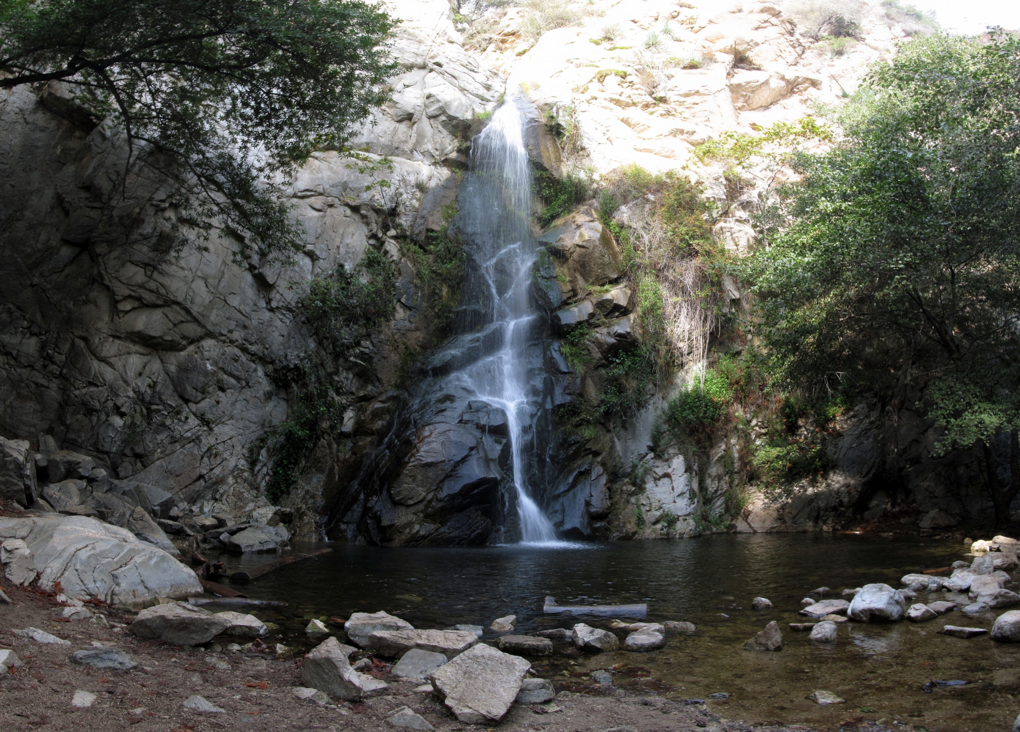 Waterfall in rocky canyon