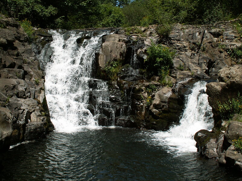 Waterfall in Rocky Canyon — Black, Serene