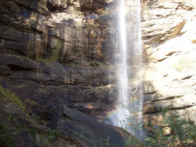 Waterfall in Rocky Canyon — Brown, Natural