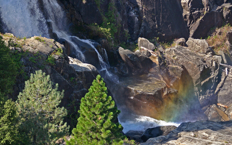 Waterfall in Rocky Canyon — Green, Dramatic