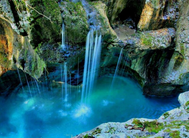Waterfall in Rocky Pool
