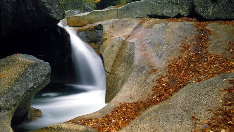 Waterfall in Rocky Stream — Brown