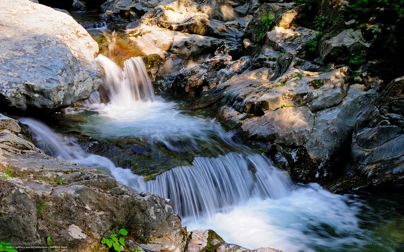 Waterfall in rocky stream