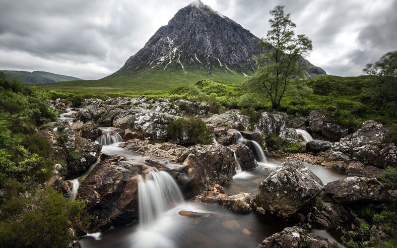Waterfall in Scottish Highlands