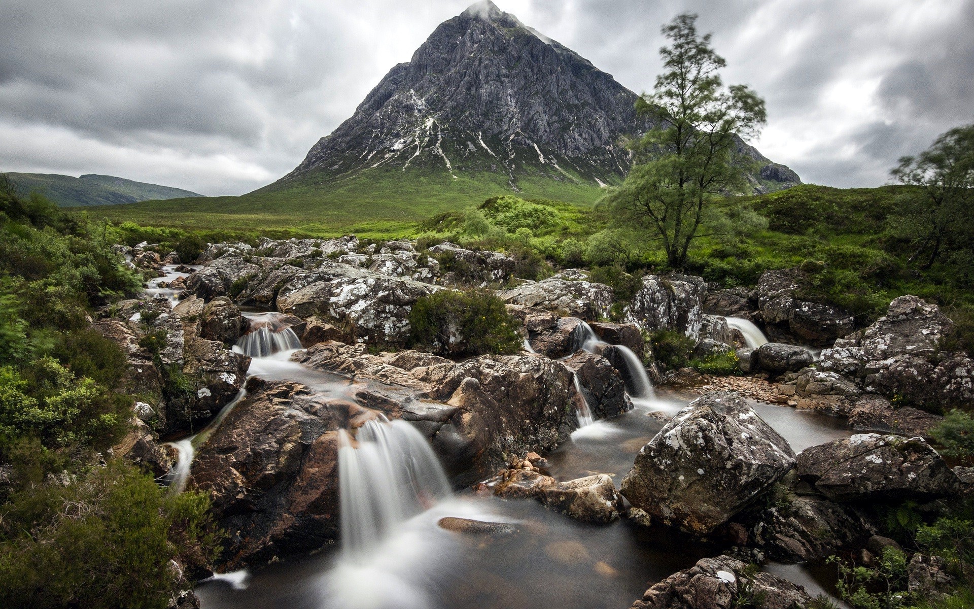Waterfall in Scottish Highlands