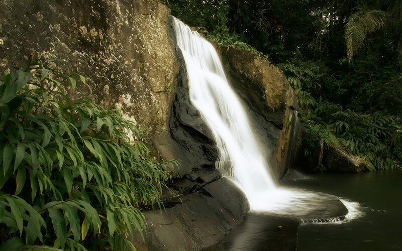Waterfall in tropical forest