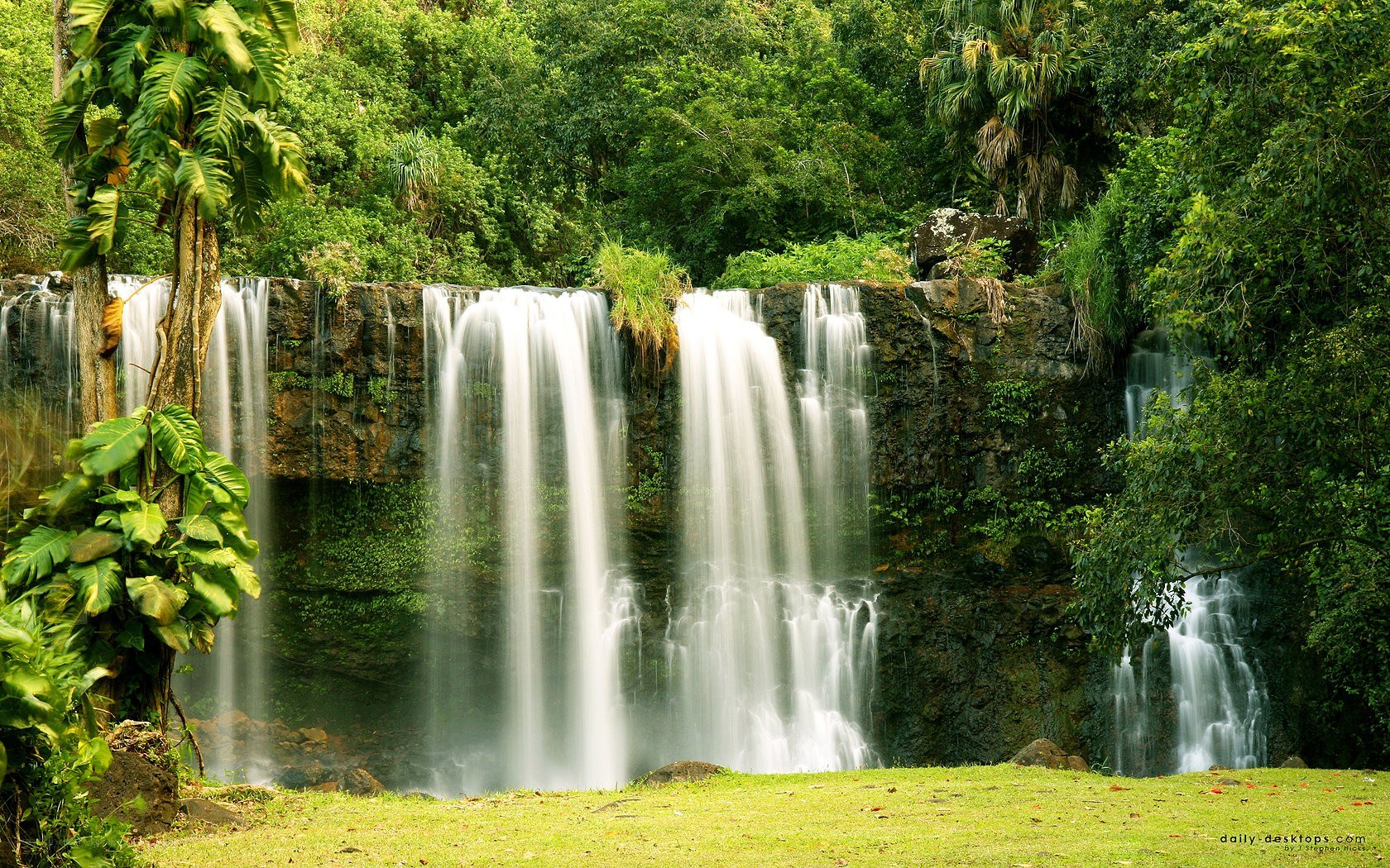 Waterfall in tropical forest