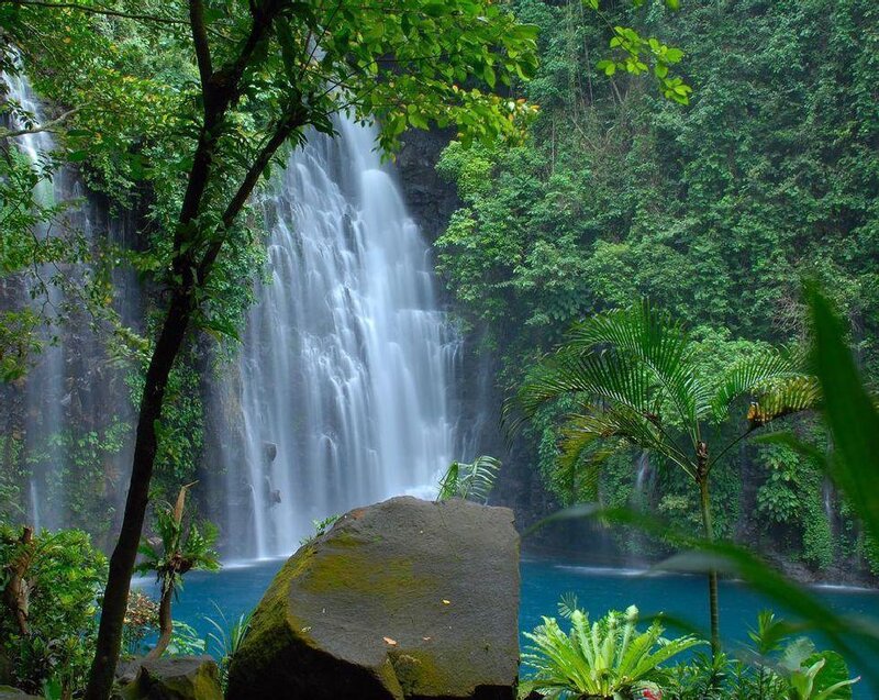 Waterfall in tropical forest