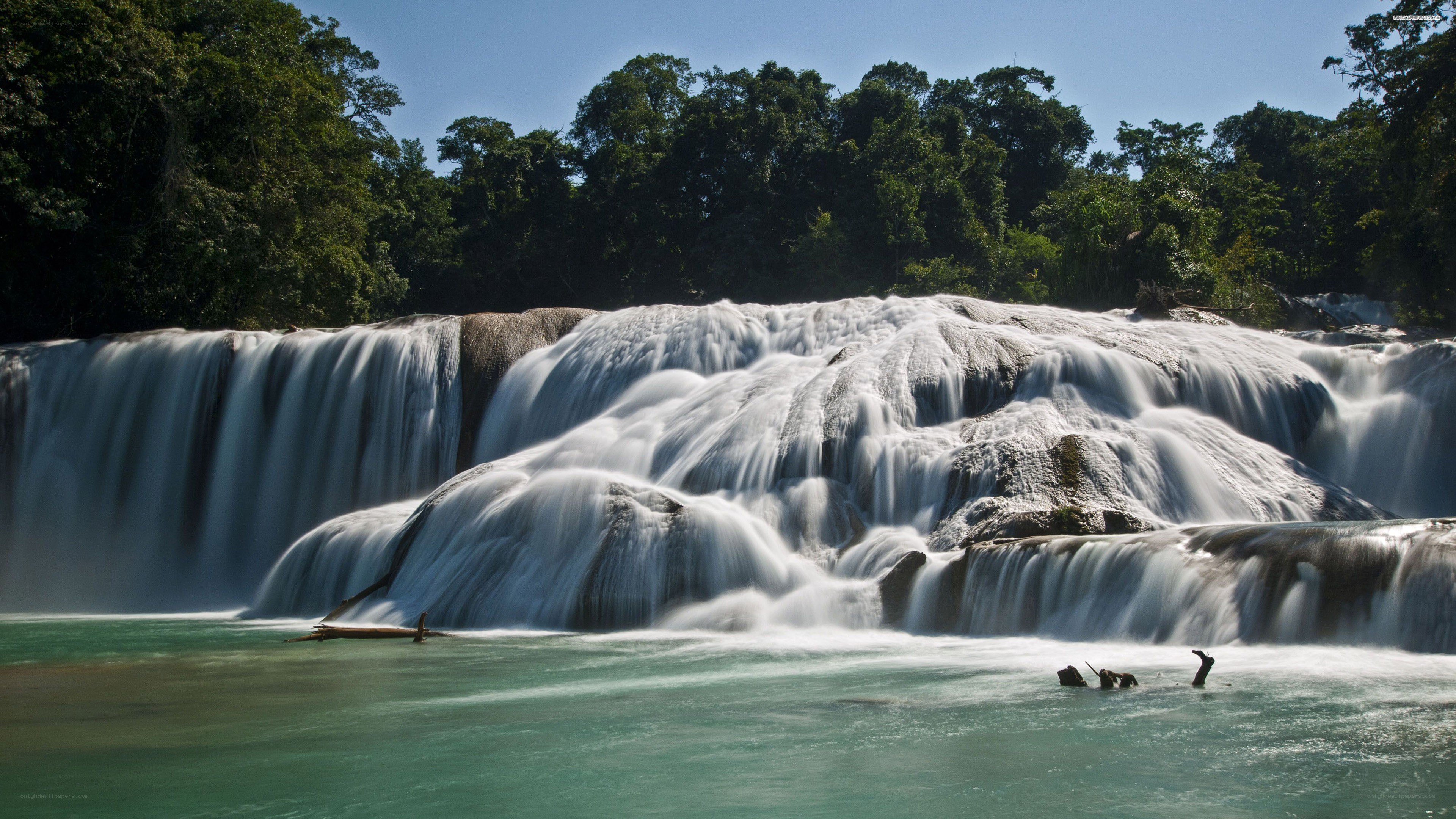 Waterfall in tropical forest