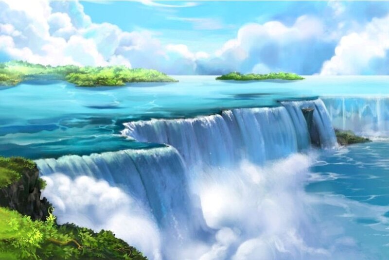 Waterfall in Tropical Setting