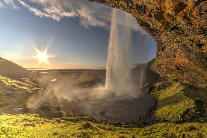 Waterfall Inside Cave