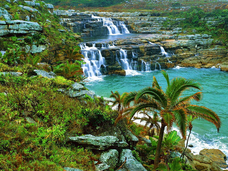 Waterfall into Ocean