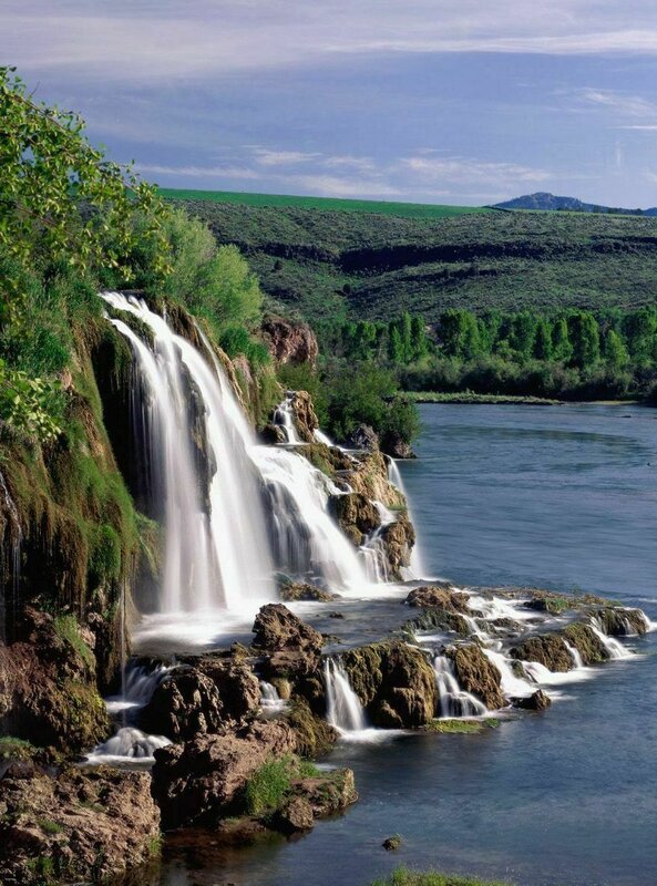 Waterfall on a river