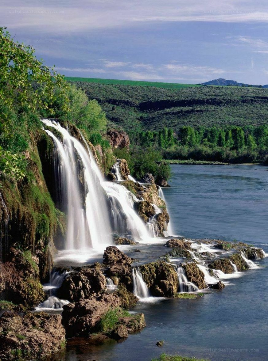 Waterfall on a river