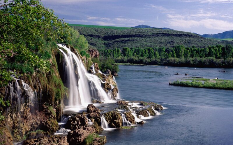 Waterfall on a river