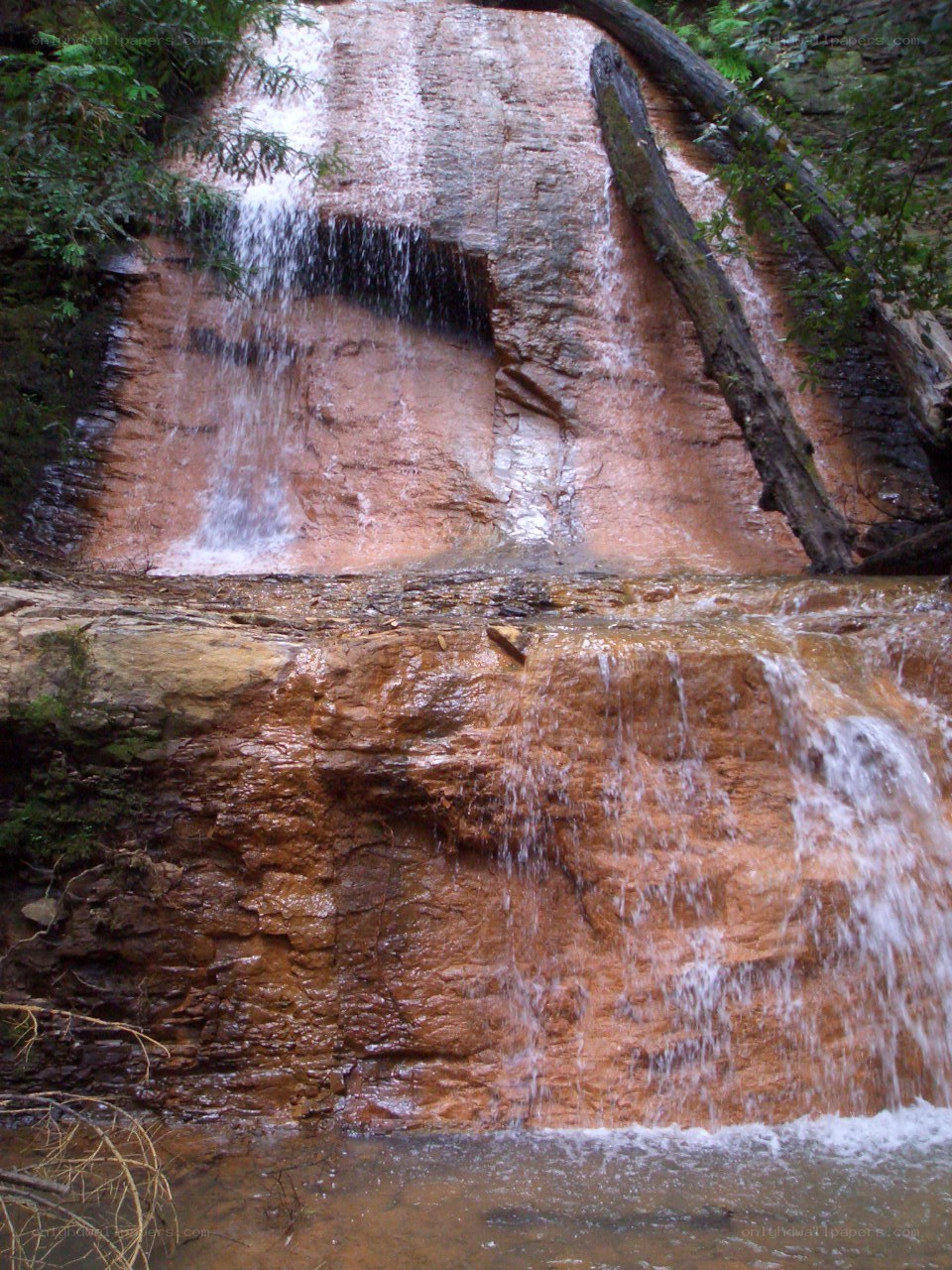 Waterfall on a rocky cliff