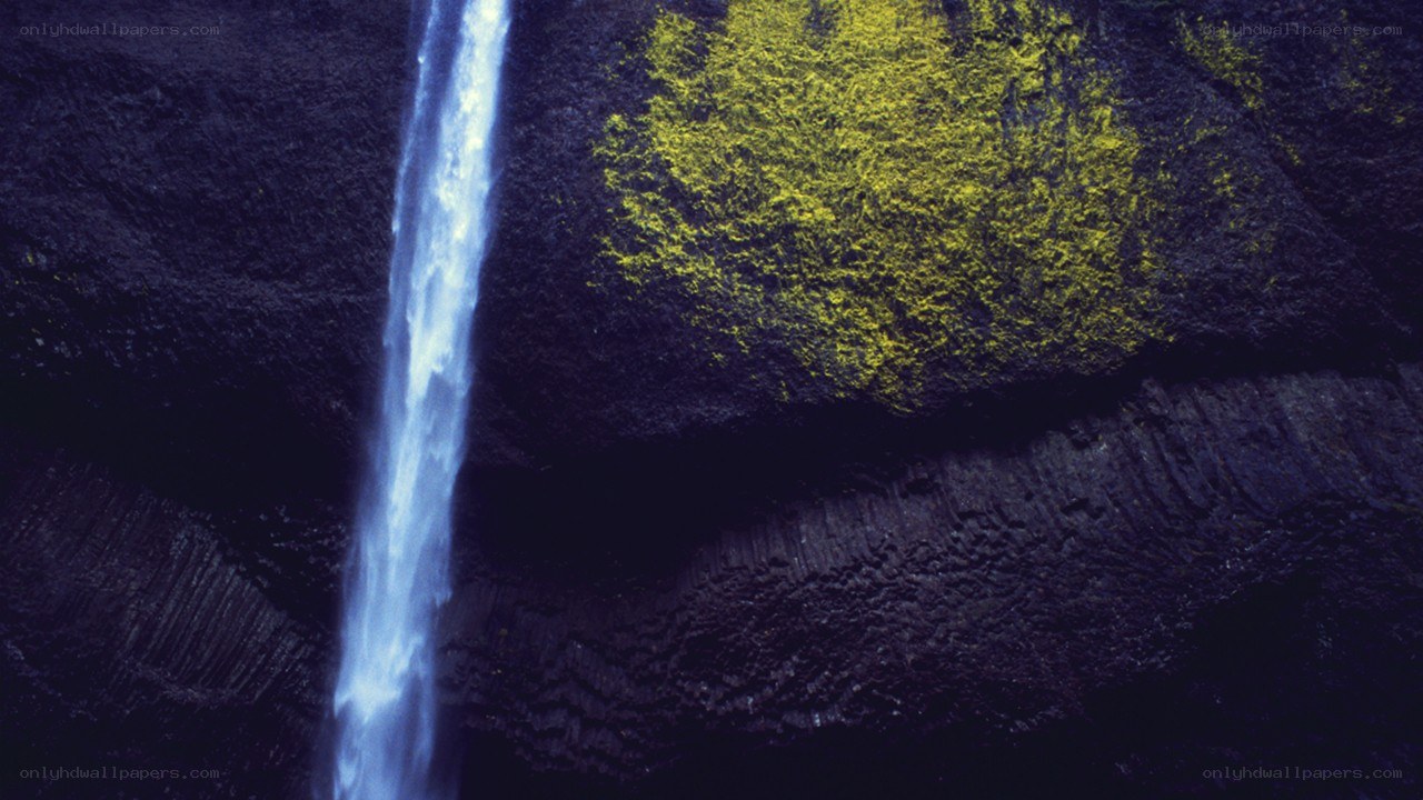 Waterfall on a rocky cliff