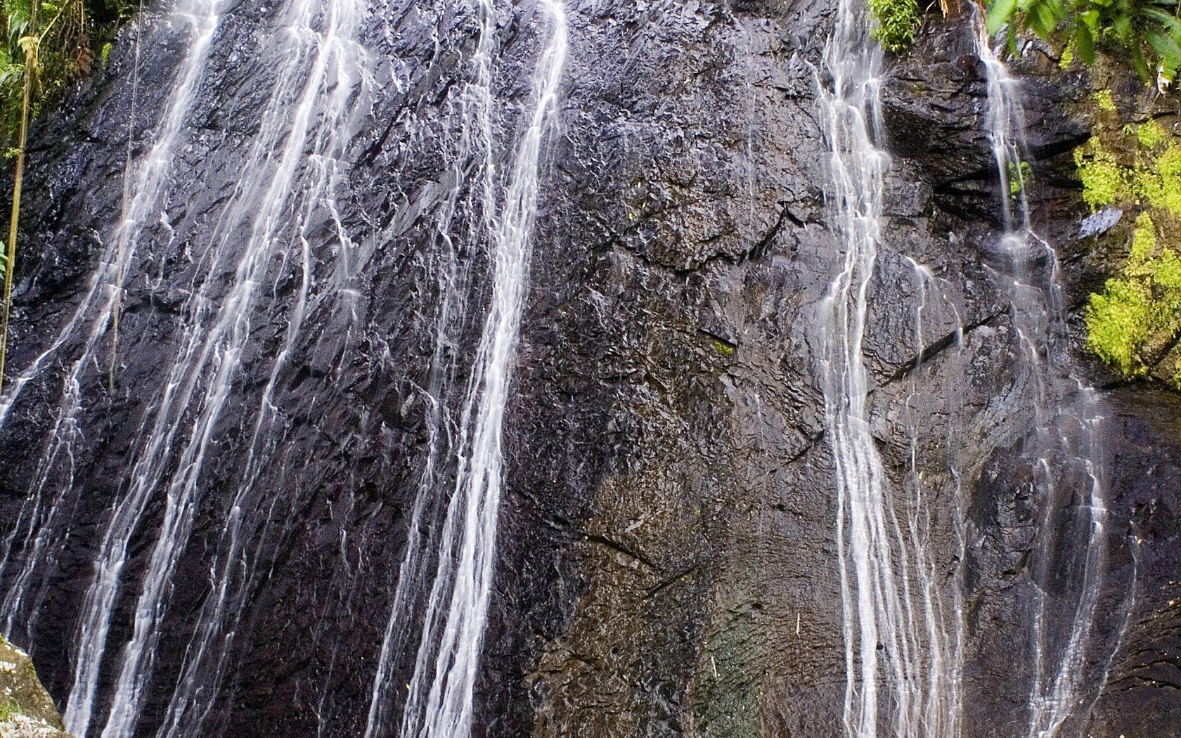 Waterfall on a rocky cliff