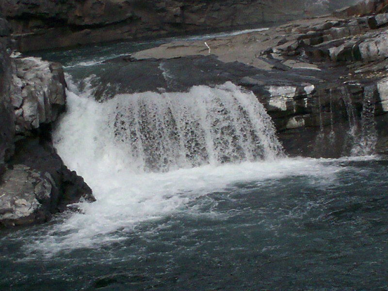 Waterfall on a rocky river