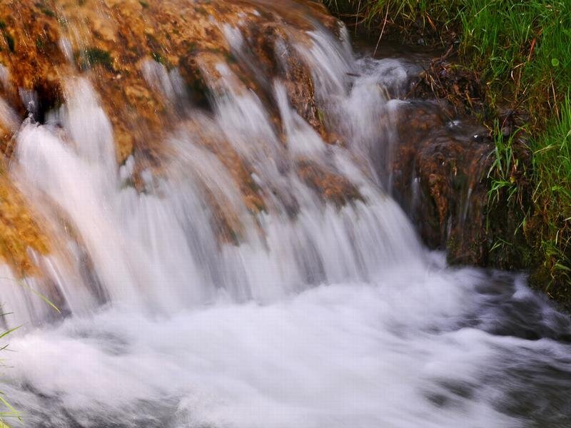 Waterfall on a rocky stream