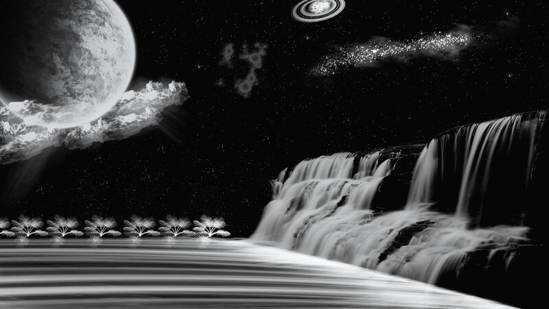 Waterfall on Alien Planet