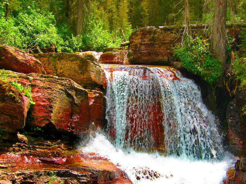 Waterfall on Red Rocks