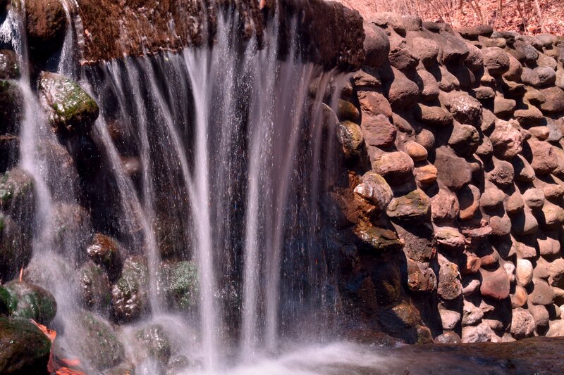 Waterfall on Rocks — Brown, Calm
