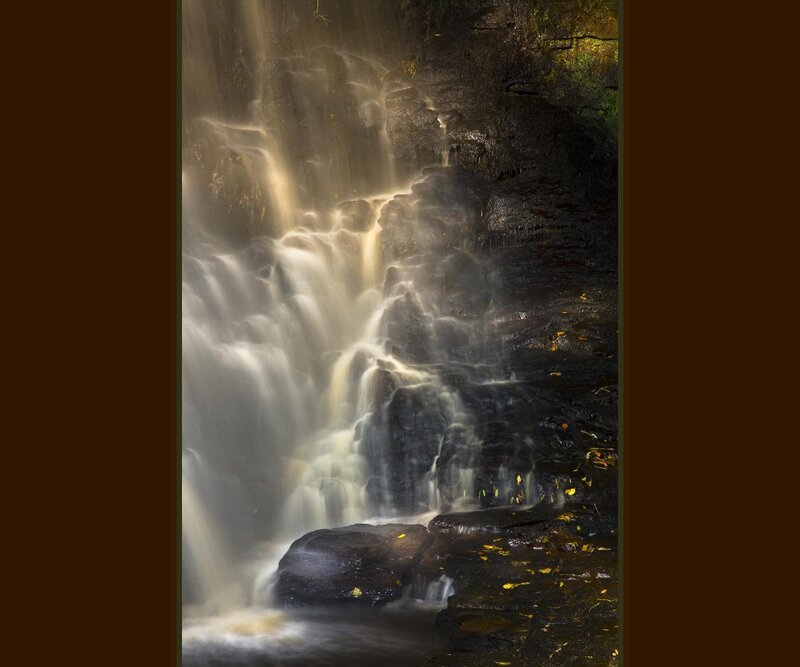 Waterfall on Rocks — Brown, Serene, Autumn