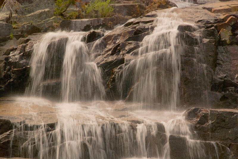 Waterfall on Rocks — Brown