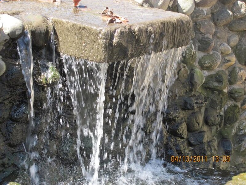 Waterfall on Stone Wall