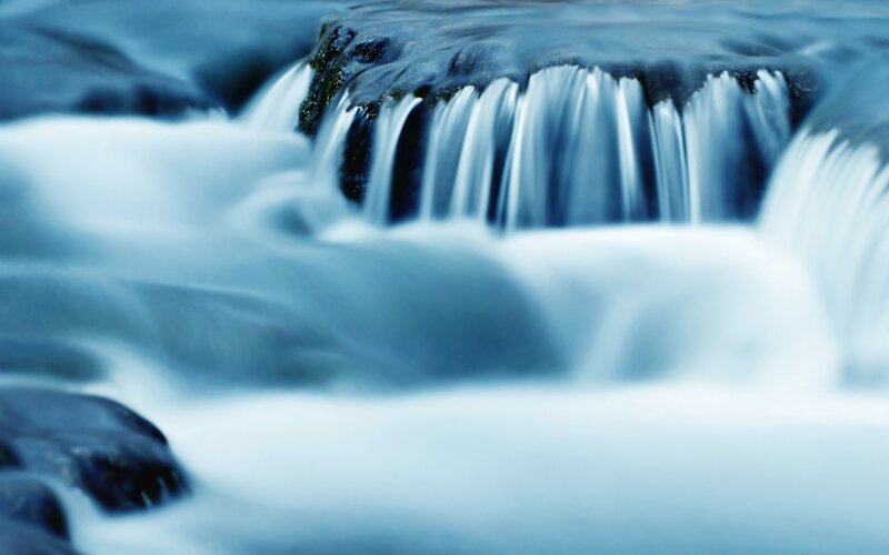 Waterfall over rocks