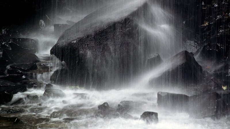 Waterfall over rocks