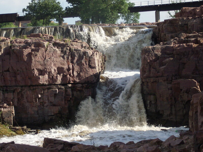 Waterfall over Rocks — Brown, Dynamic