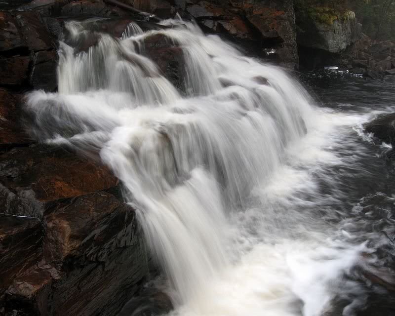 Waterfall over Rocks — White, Dynamic, Photograph