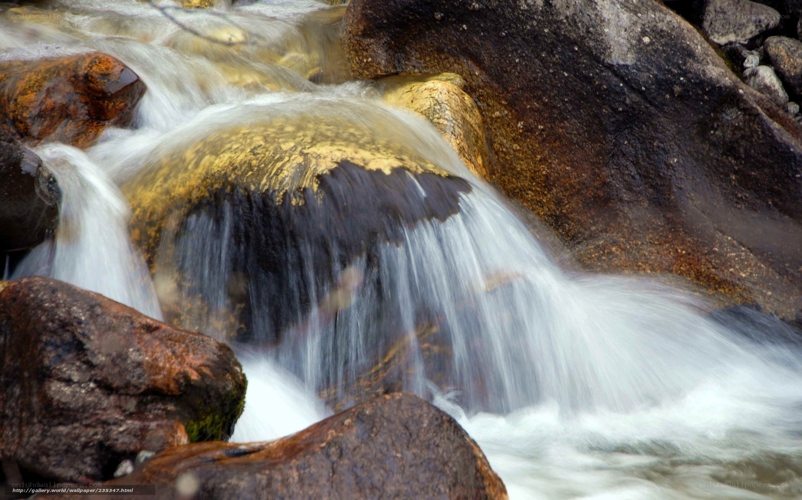 Waterfall over rocks
