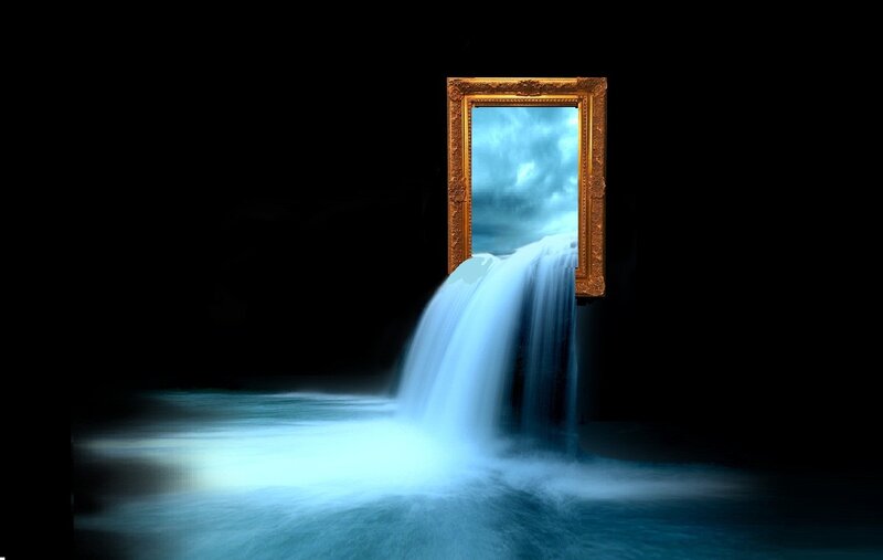 Waterfall Through Frame