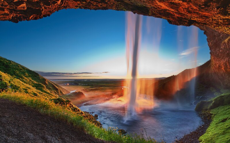 Waterfall under Cave