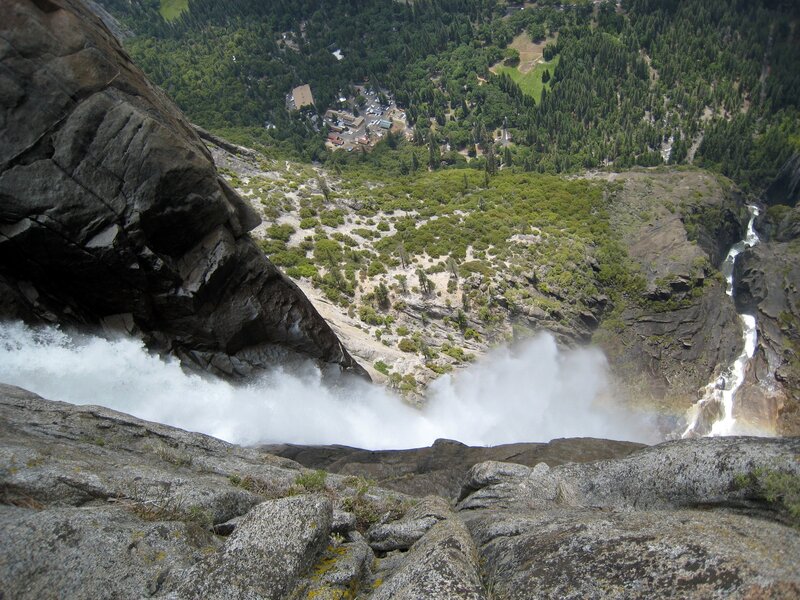 Waterfall view from cliff