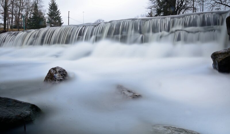 Waterfall with Ice Edge
