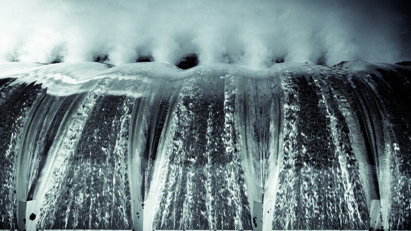 Waterfall with Ice — White