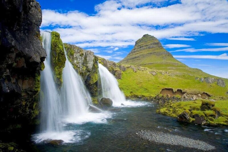 Waterfalls and Mountain