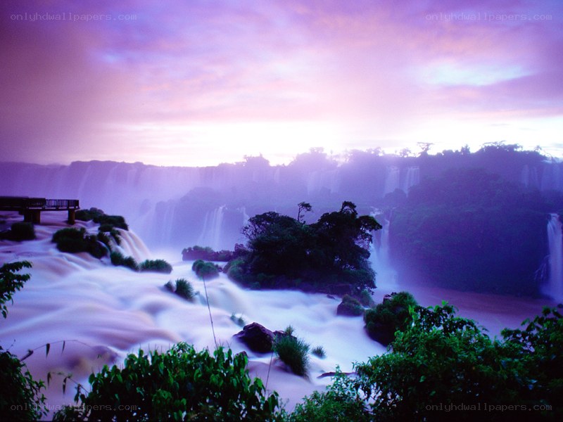 Waterfalls at dawn