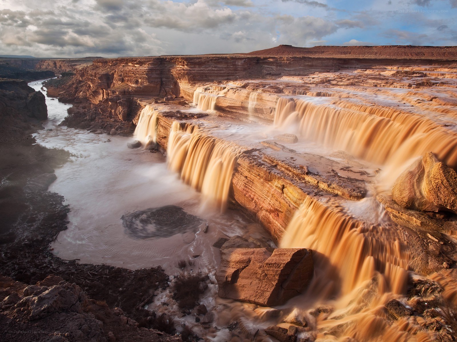 Waterfalls in a canyon