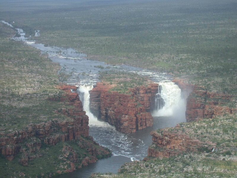 Waterfalls in a canyon