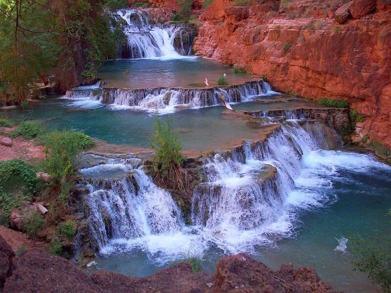 Waterfalls in a canyon