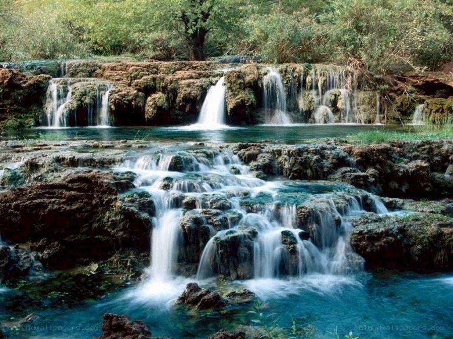 Waterfalls in a forest