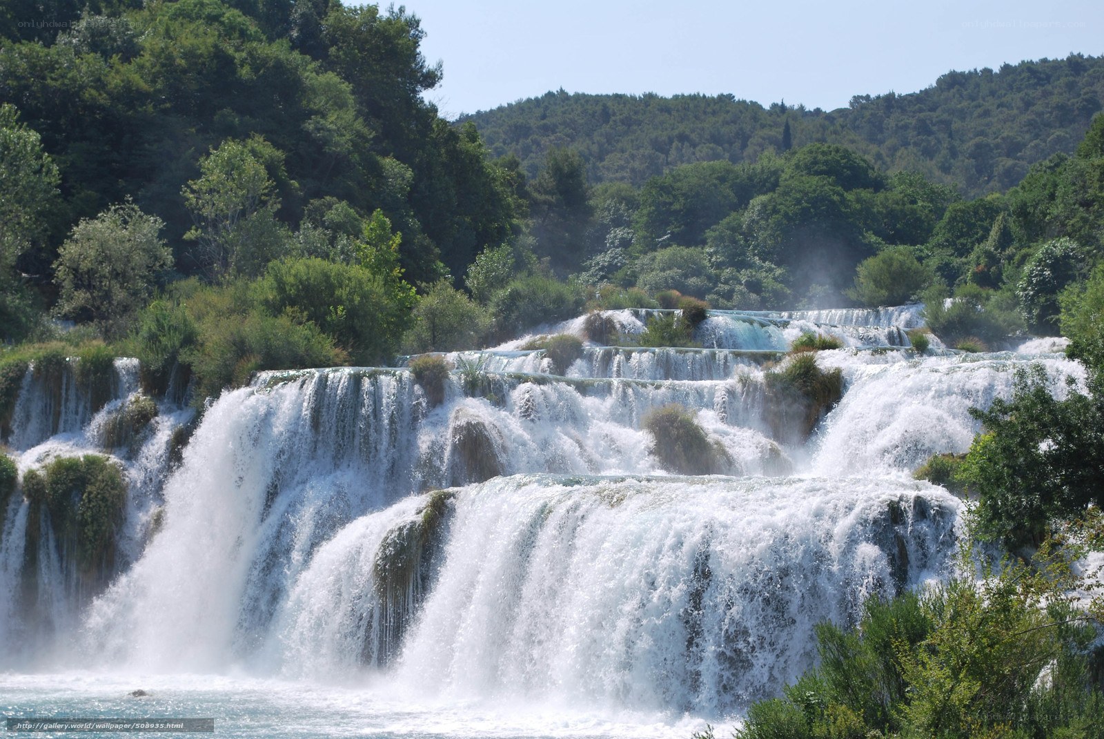 Waterfalls in a forest